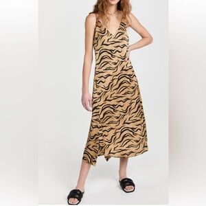 Scotch & Soda Tiger Print Midi Slip Dress (size XS)
